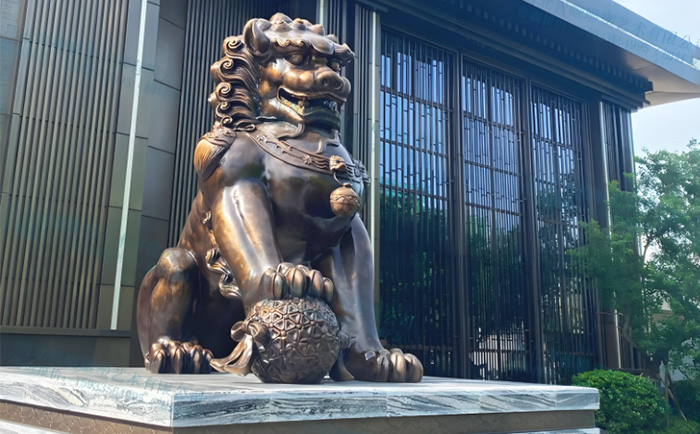 定制銅天安門獅子雕塑，致敬中華文化