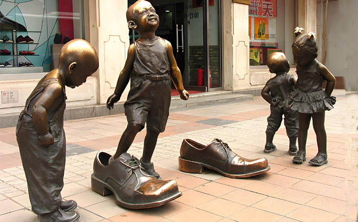 鑄銅小品雕塑市井煙火，讓步行街“活”起來(lái)