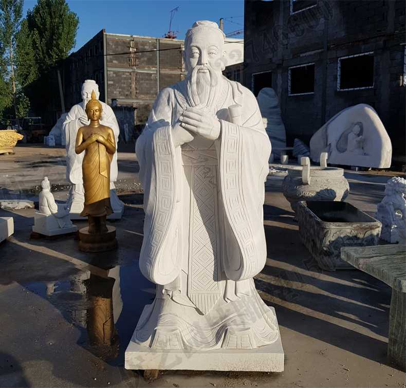 石雕孔子像，大理石孔子像，校園孔子雕像