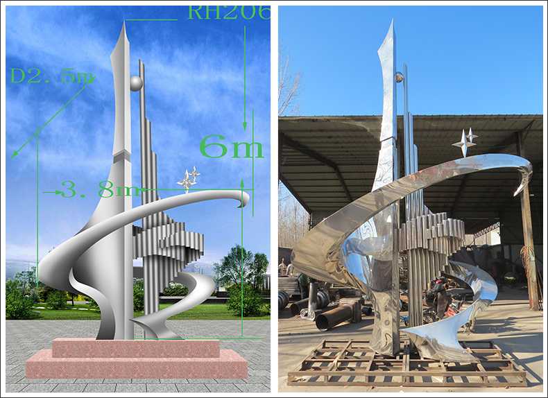 大型不銹鋼雕塑，不銹鋼雕塑廠家，室外大型景觀雕塑