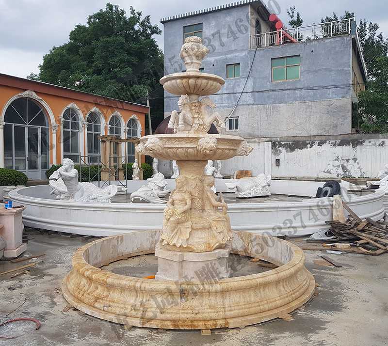 石雕噴泉，景觀人物噴泉，歐式噴泉