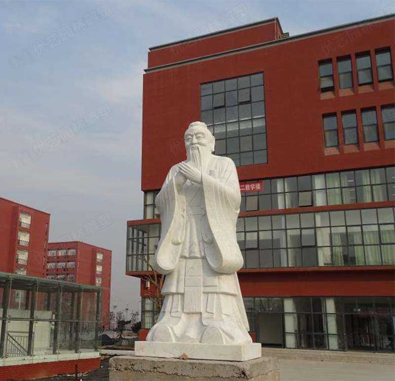 校園石雕孔子像，大理石孔子像