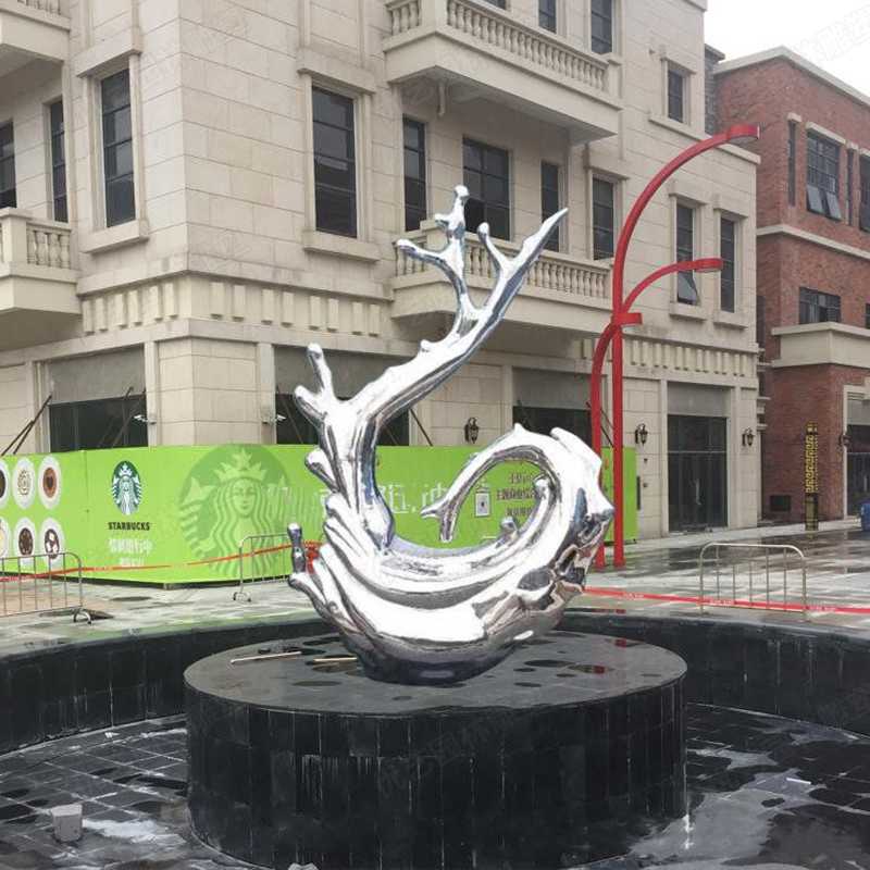 不銹鋼水花雕塑，不銹鋼雕塑廠家