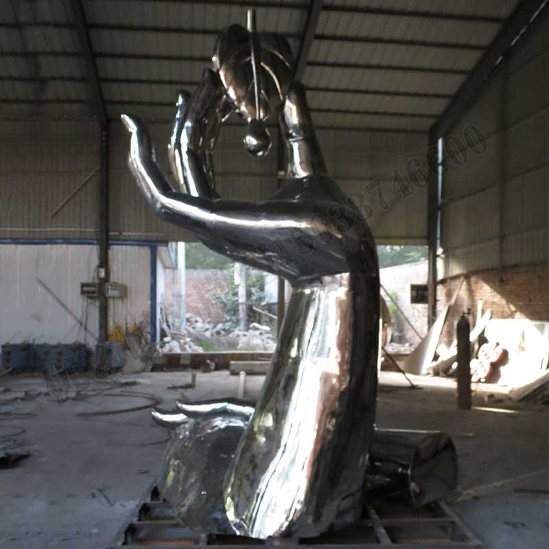 保護水資源雕塑，珍惜水資源雕塑，不銹鋼水滴雕塑