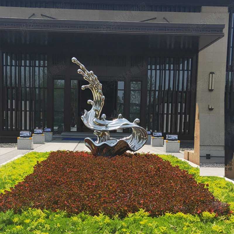 不銹鋼水滴雕塑，不銹鋼雕塑廠家