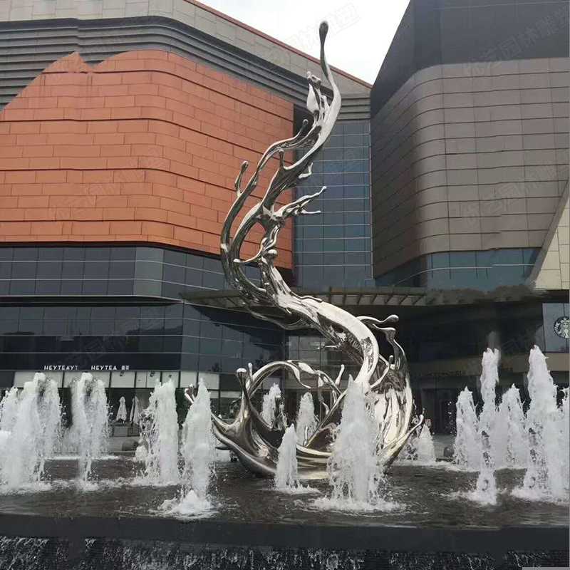 不銹鋼浪花雕塑，不銹鋼雕塑廠家