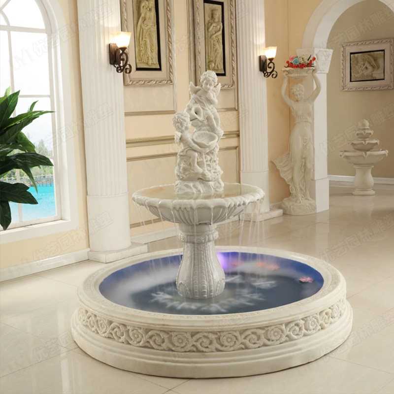 石雕噴泉，歐式人物噴泉